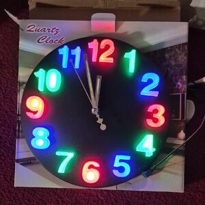 Neon Quartz Clock